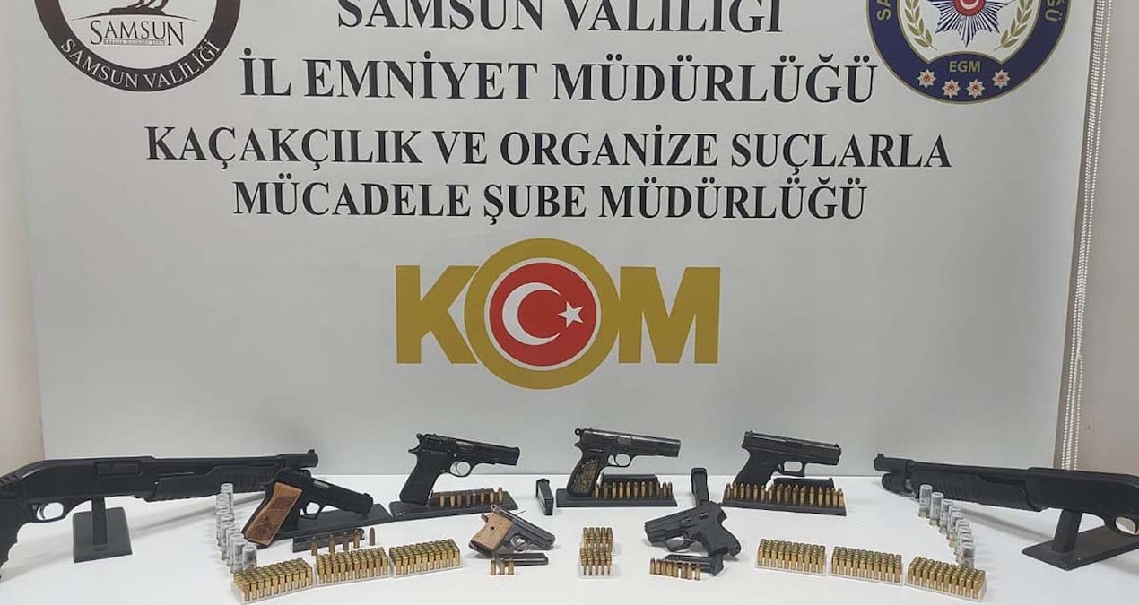 Samsun’da kaçak silah ticareti operasyonu! 2 kişi yakalandı